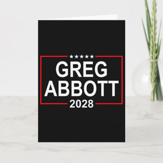 Greg Abbott 2028 Presidential Election July 4th Re Kaart (Voorkant)