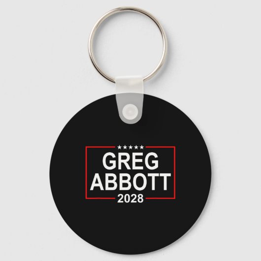 Greg Abbott 2028 Presidential Election July 4th Re Sleutelhanger (Voorkant)