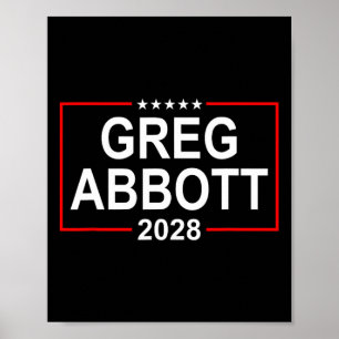 Greg Abbott 2028 presidentsverkiezing 4 juli Re Poster