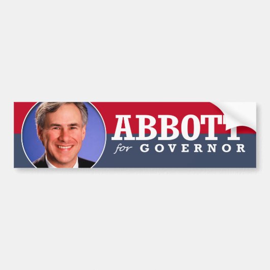GREG ABBOTT CAMPAIGN BUMPERSTICKER (Voorkant)