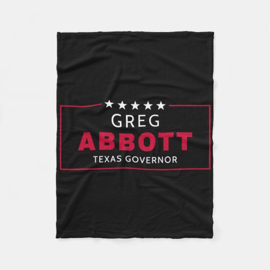 Greg Abbott Election Texas Governor Republican Blu Fleece Deken (Voorkant)