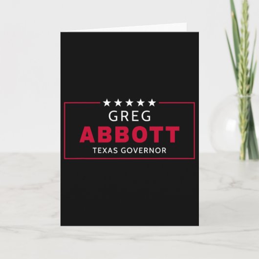 Greg Abbott Election Texas Governor Republican Blu Kaart (Voorkant)