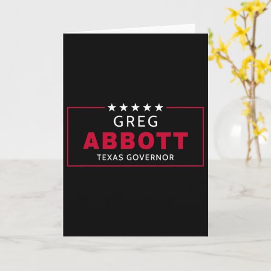 Greg Abbott Election Texas Governor Republican Blu Kaart (Gele Bloem)