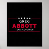 Greg Abbott Election Texas Governor Republican Blu Poster (Voorkant)