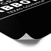 Greg Abbott Election Texas Governor Republican Red Poster (Hoek)