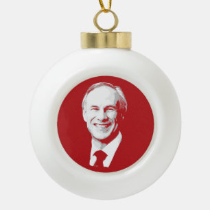 GREG ABBOTT KERAMISCHE BAL ORNAMENT