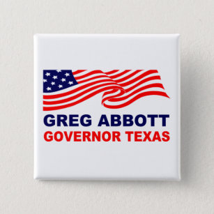 Greg Abbott Texas Vierkante Button 5,1 Cm