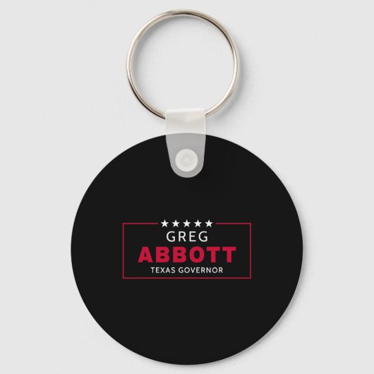Greg Abbott Verkiezing Texas Gouverneur Republikei Sleutelhanger (Voorkant)