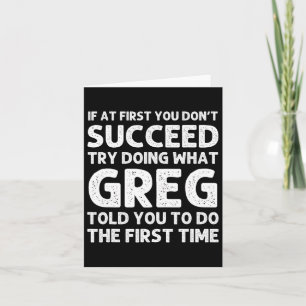 Greg Cadeau Naam Gepersonaliseerde Verjaardag Fun Kaart