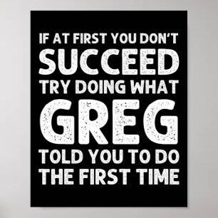 Greg Cadeau Naam Gepersonaliseerde Verjaardag Fun Poster