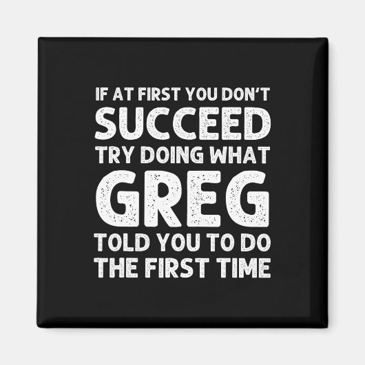 GREG Gift Naam Gepersonaliseerde Verjaardag Leuk K Magneet (Voorkant)