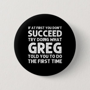 GREG Gift Naam Gepersonaliseerde Verjaardag Leuk K Ronde Button 5,7 Cm