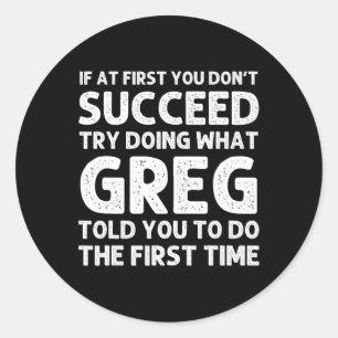 GREG Gift Naam Gepersonaliseerde Verjaardag Leuk K Ronde Sticker
