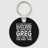 Greg - If At First You Don't Succeed Try Doing Wha Sleutelhanger (Voorkant)