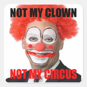 Greg is niet mijn clown vierkante sticker