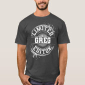 GREG Limited Edition Funny Persoonlijke naam T-shirt (Voorkant)