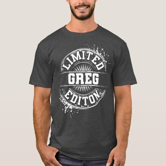 GREG Limited Edition Funny Persoonlijke naam T-shirt (Voorkant)