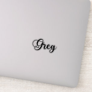Greg Name - Handgeschreven kalligrafie Sticker
