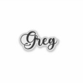 Greg Name - Handgeschreven kalligrafie Sticker (Voorkant)