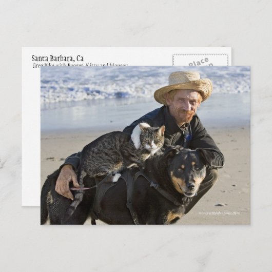 Greg Pike met Booger, Kat en Mousey Briefkaart (Voorkant / Achterkant)