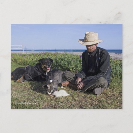 Greg Pike met Booger, Kat en Mousey Briefkaart (Voorkant)