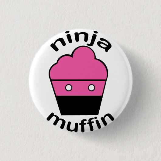 Greg the Ninja Muffin Ronde Button 3,2 Cm (Voorkant)
