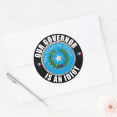 Gregg Abbott is een idioot Ronde Sticker (Envelop)