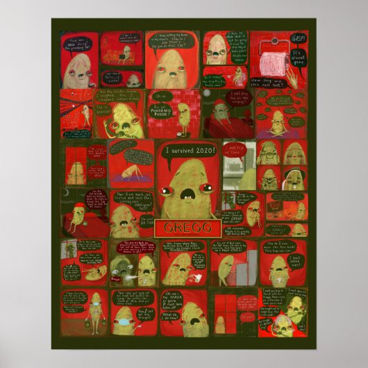 Gregg comic poster Laura Irrgang I overleefde 2020 (Voorkant)