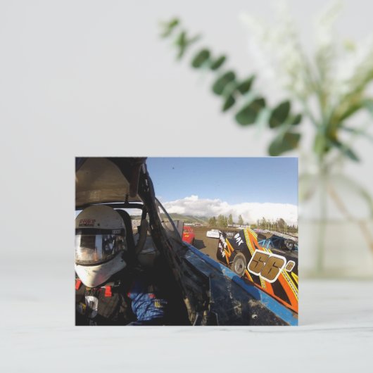 Gregg Racing actieffoto Briefkaart (Staand voorkant)