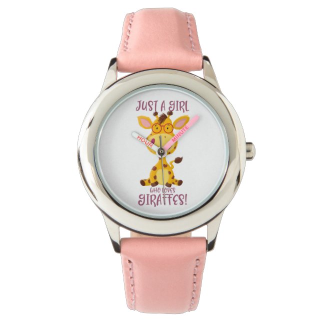 Gregor Giraffe - Gewoon een meisje dat van Giraffe Horloge (Voorkant)