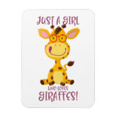 Gregor Giraffe - Gewoon een meisje dat van Giraffe Magneet (Verticaal)