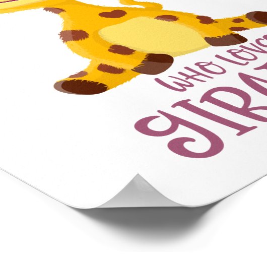 Gregor Giraffe - Gewoon een meisje dat van Giraffe Poster (Hoek)