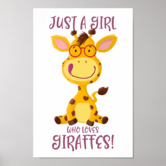 Gregor Giraffe - Gewoon een meisje dat van Giraffe Poster