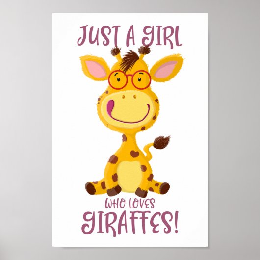 Gregor Giraffe - Gewoon een meisje dat van Giraffe Poster (Voorkant)