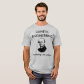 Gregor Mendel Genetic Engineering T-shirt (Voorkant volledig)
