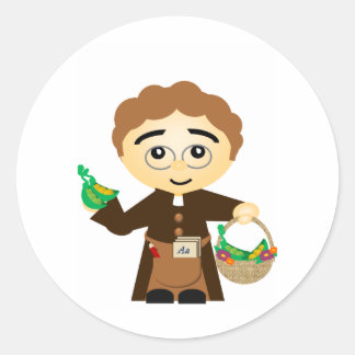 Gregor Mendel Ronde Sticker