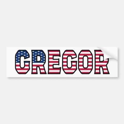 Gregor Name Vorname USA Aufkleber Sticker Auto (Voorkant)