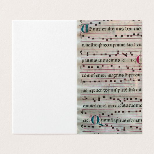 gregoriaans wenskaart kaart (Buitenkant ongevouwen)