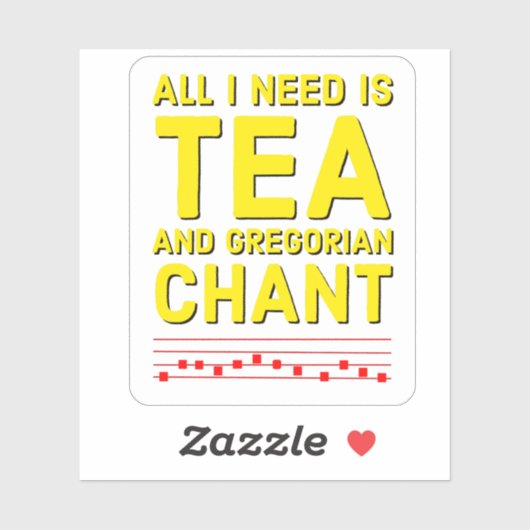 Gregoriaanse Chant Tea Grappig Traditioneel Kathol Sticker (Vel)
