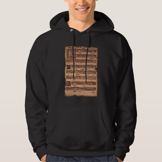 Gregoriaanse Chants Bladmuziek Geschiedenis-liefhe Hoodie (Voorkant)