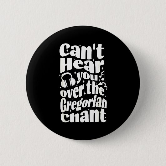 Gregoriaanse gezang Grappig Katholiek Traditioneel Ronde Button 5,7 Cm (Voorkant)