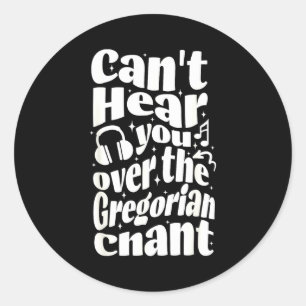 Gregoriaanse gezang Grappige Katholieke Traditione Ronde Sticker
