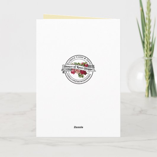 Gregoriaanse katholieke sympathie misintentie krui kaart (Achterkant)