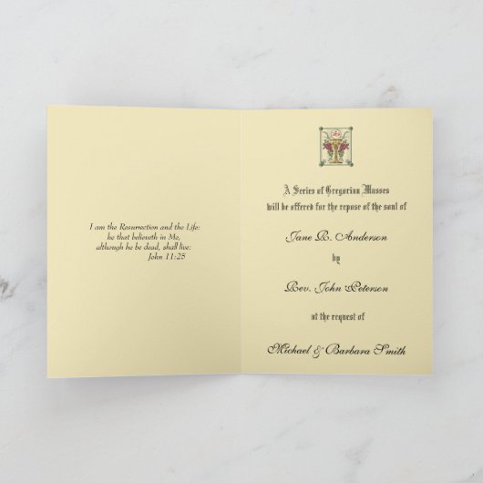 Gregoriaanse katholieke sympathie misintentie krui kaart (Binnen)