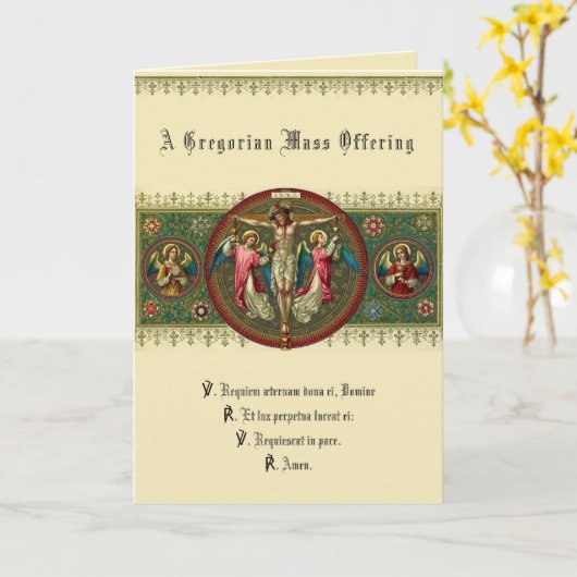 Gregoriaanse katholieke sympathie misintentie krui kaart (Gele Bloem)