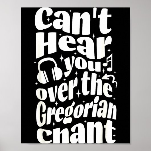 Gregoriaanse zang Grappige Katholieke Traditionele Poster (Voorkant)