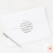 Gregoriaanse zang Traditionele Katholieke Kerk Muz Ronde Sticker (Envelop)