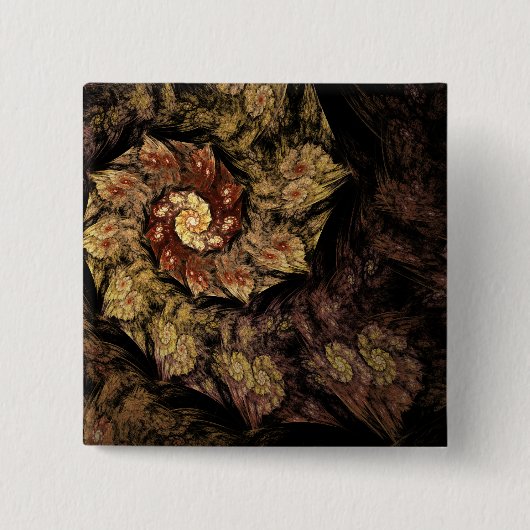 Gregorian Chant Fractal Vierkante Button 5,1 Cm (Voorkant)