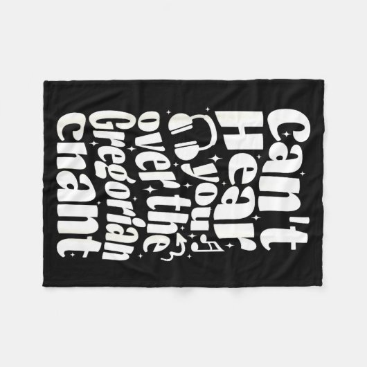 Gregorian Chant Funny Catholic Traditional Latin M Fleece Deken (Voorkant (Horizontaal))