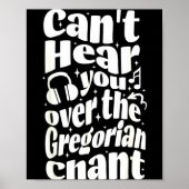 Gregorian Chant Funny Catholic Traditional Latin M Poster (Voorkant)